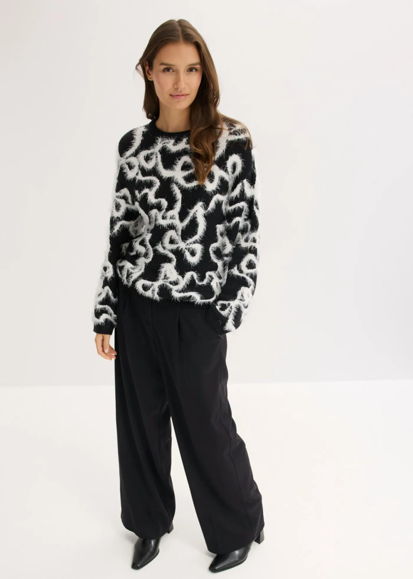 Mujer bonprix bonprix Jersey de jacquard de suave mezcla de viscosa