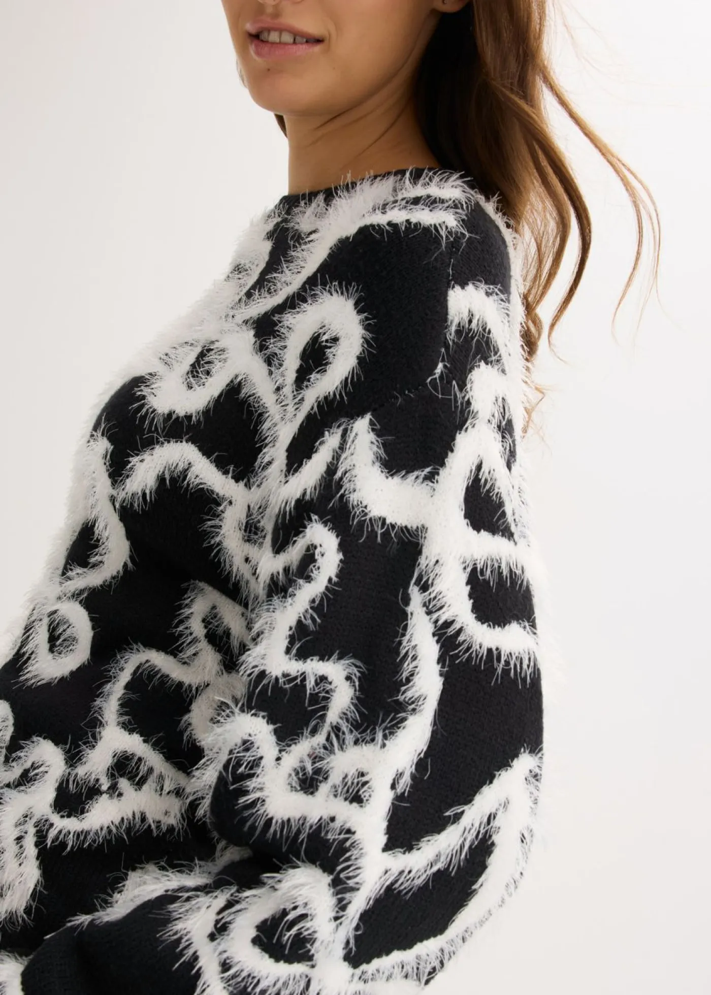 Mujer bonprix bonprix Jersey de jacquard de suave mezcla de viscosa