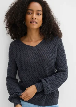 Mujer bonprix bonprix Jersey de mezcla de algodón