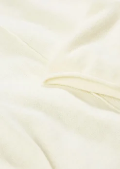 bonprix bonprix Esenciales|Jerséis>Jersey de mezcla de cachemir suave con cuello vuelto Blanco lana