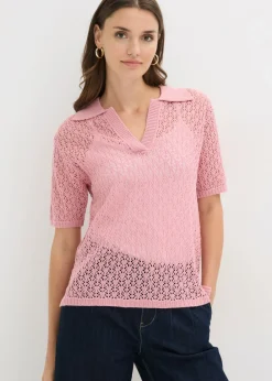 bonprix bonprix Jerséis|Novedades>Jersey de punto ajour orquídea ahumado