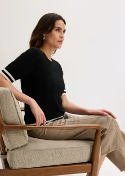 Mujer bonprix bonprix Jersey de punto ajour con hilo suave