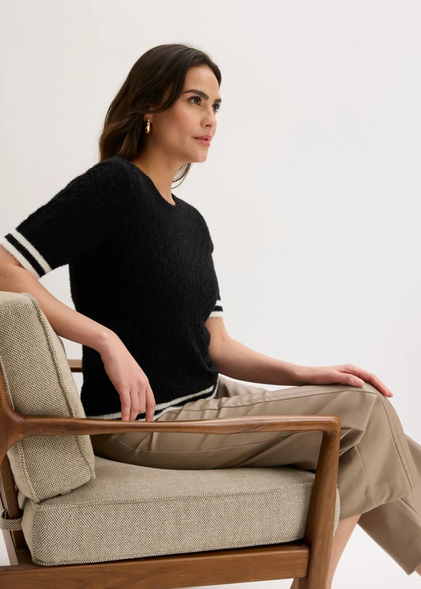 Mujer bonprix bonprix Jersey de punto ajour con hilo suave