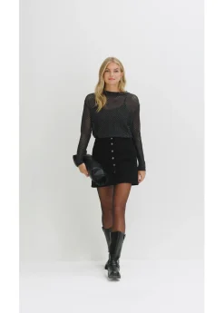 Mujer bonprix bonprix Jersey de punto ajour con hilo brillante