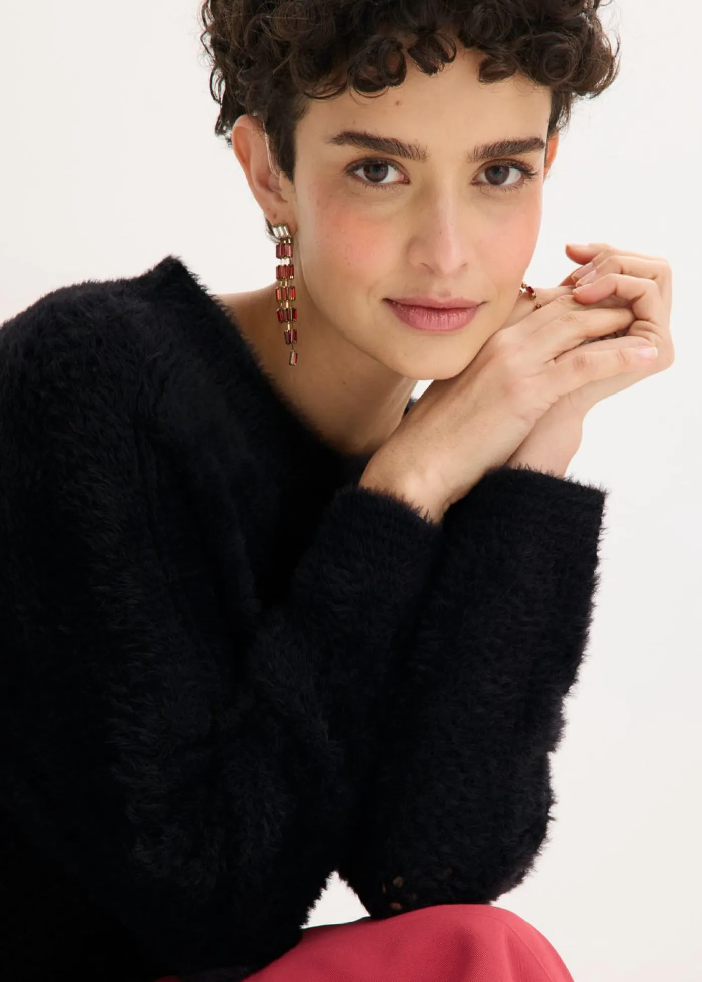 Mujer bonprix bonprix Jersey de punto ajour con hilo suave