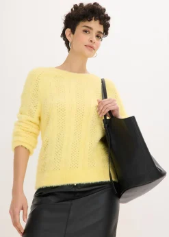 Mujer bonprix bonprix Jersey de punto ajour con hilo suave