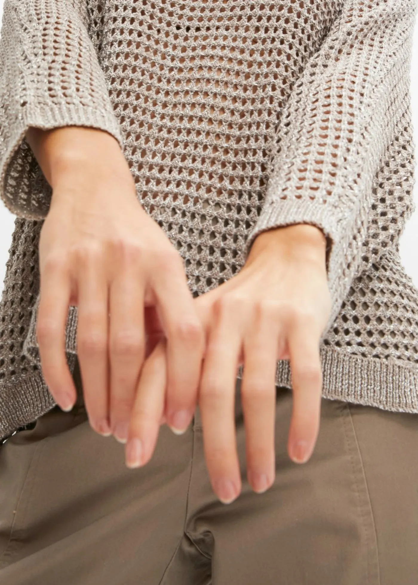 Mujer bonprix bonprix Jersey de punto ajour de mezcla de viscosa