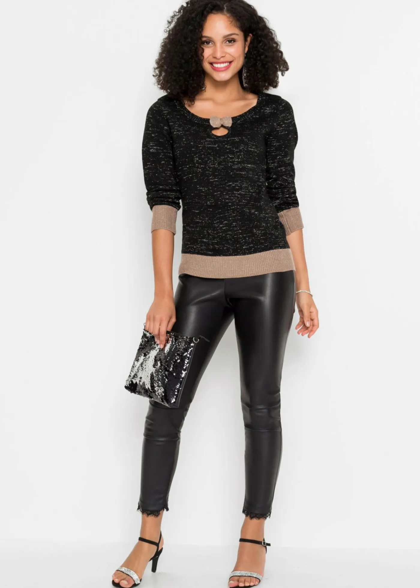 Mujer bonprix bonprix Jersey de punto brillante