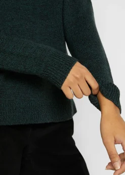 Mujer bonprix bonprix Jersey de punto con cuello redondo jaspeado