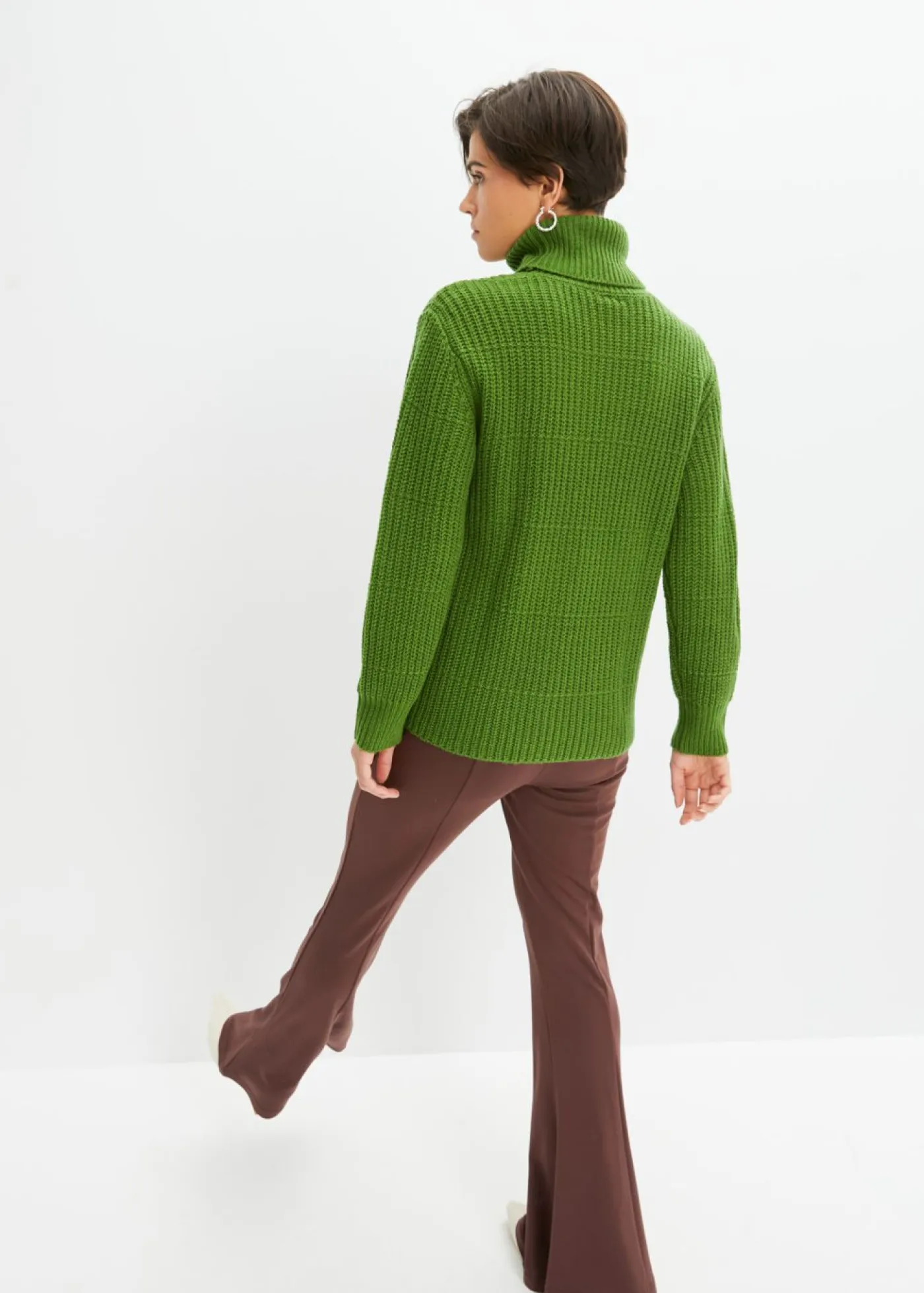 Mujer bonprix bonprix Jersey de punto con cuello vuelto