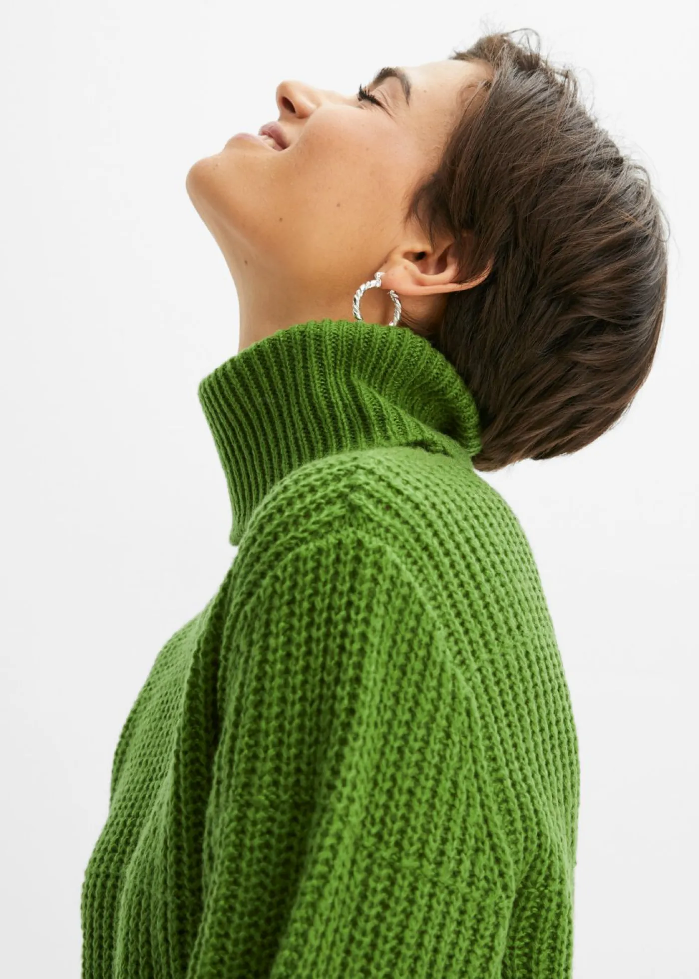 Mujer bonprix bonprix Jersey de punto con cuello vuelto