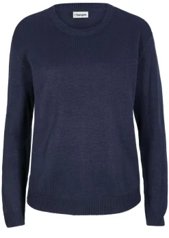 bonprix bonprix Básicos|Jerséis>Jersey de punto con cuello redondo Azul marino