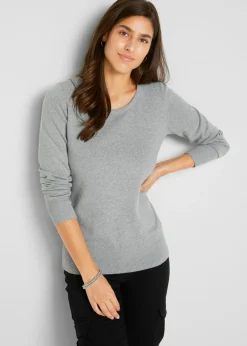 bonprix bonprix Básicos|Jerséis>Jersey de punto fino Gris