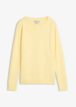bonprix bonprix Básicos|Jerséis>Jersey de punto fino Amarillo claro
