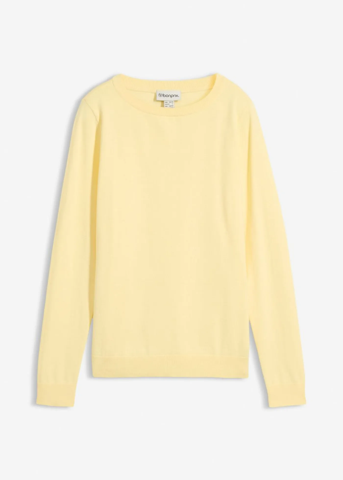bonprix bonprix Básicos|Jerséis>Jersey de punto fino Amarillo claro