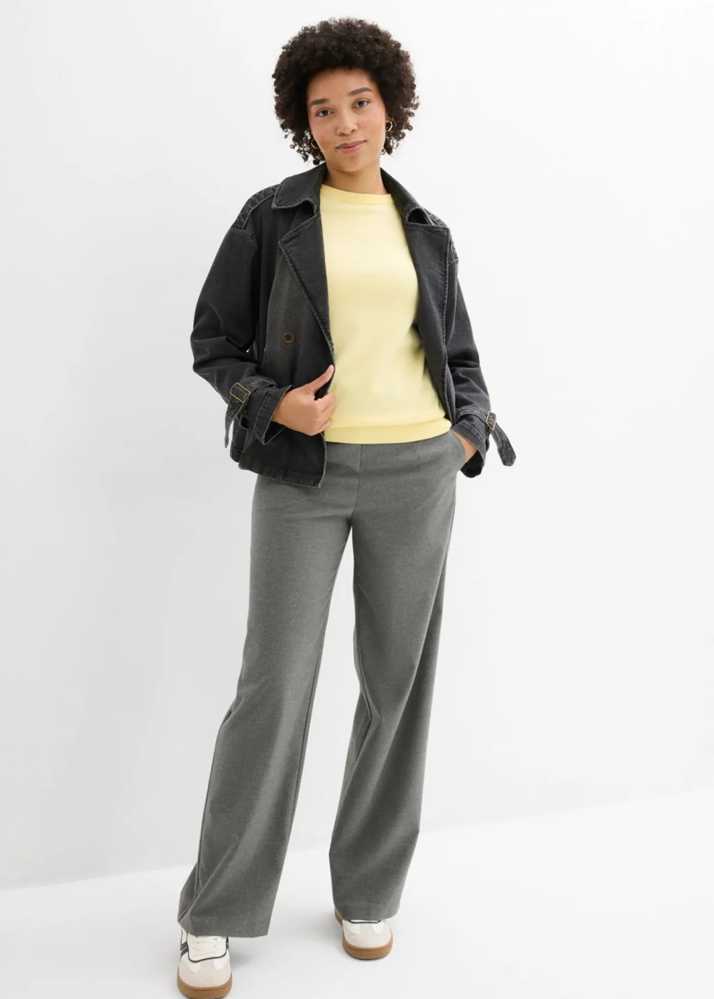 bonprix bonprix Básicos|Jerséis>Jersey de punto fino Amarillo claro