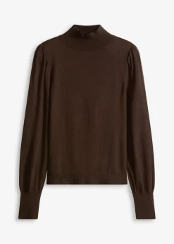 bonprix bonprix Jerséis|Ropa De Punto>Jersey de punto fino marrón oscuro moteado