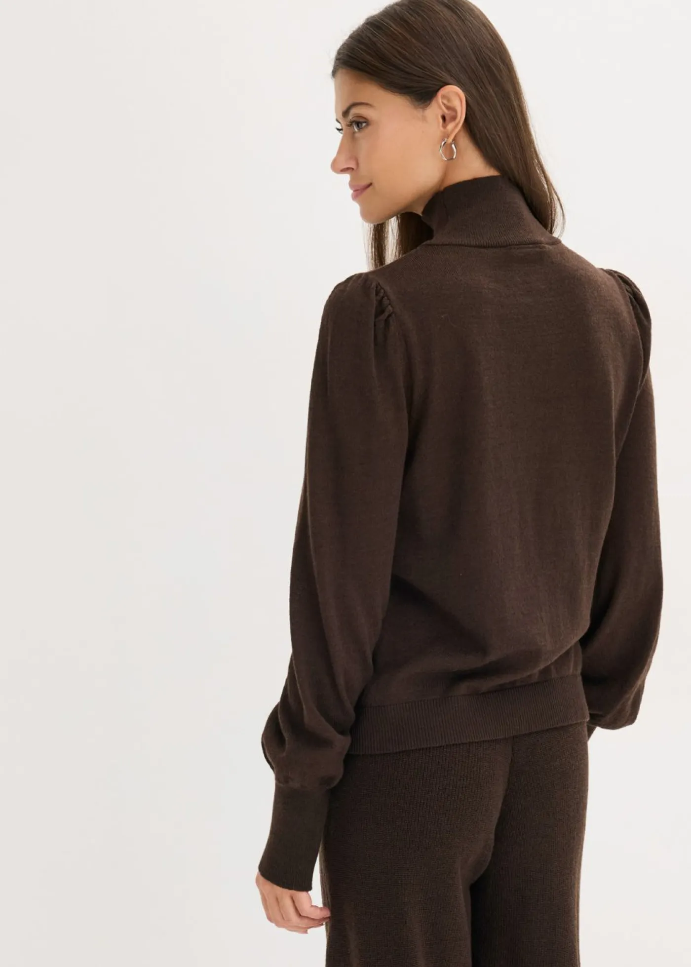 bonprix bonprix Jerséis|Ropa De Punto>Jersey de punto fino marrón oscuro moteado