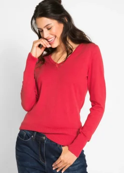 bonprix bonprix Básicos|Jerséis>Jersey de punto fino Rojo