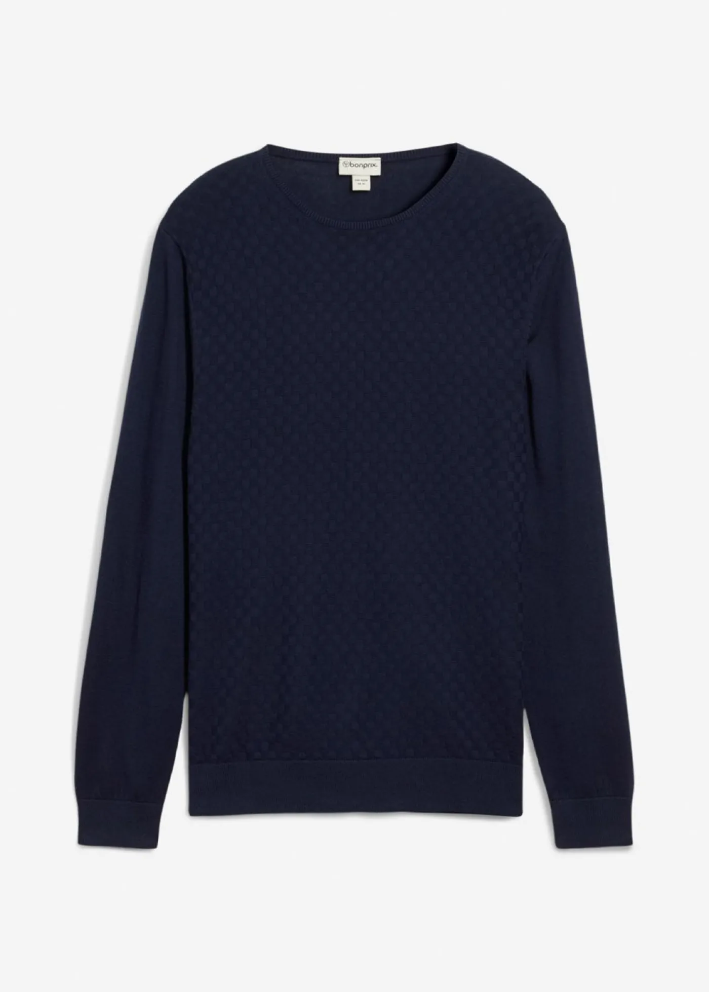 bonprix bonprix Jerséis Y Cárdigans>Jersey de punto fino con lana merina de calidad Azul marino