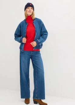 Mujer bonprix bonprix Jersey de punto fino con cuello alto