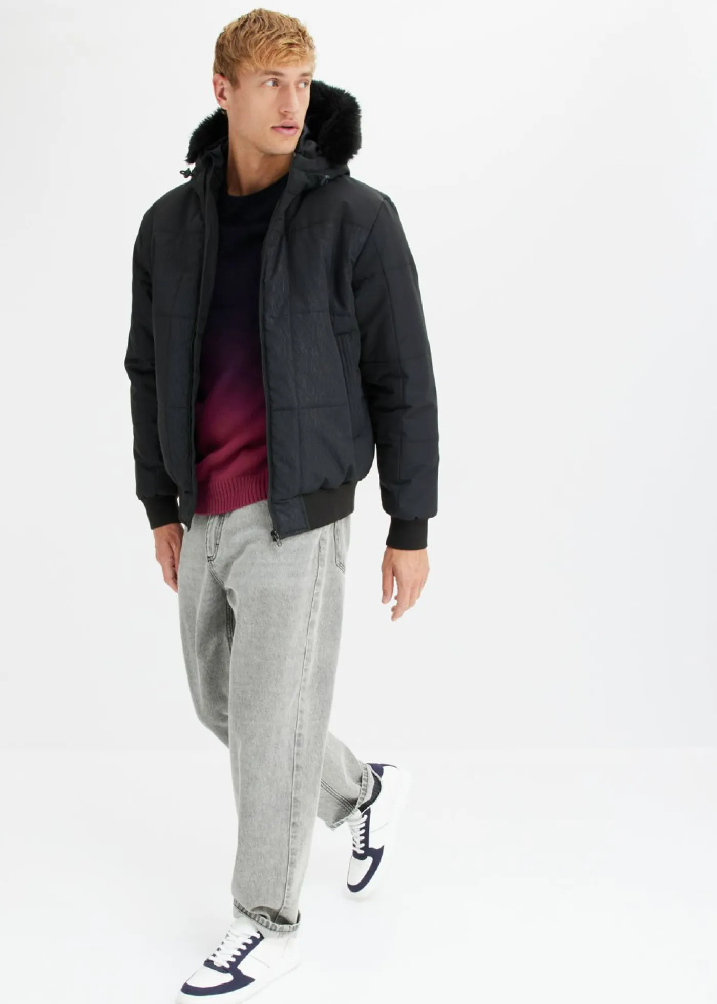 Hombre bonprix bonprix Jersey de punto fino con degradado cromático