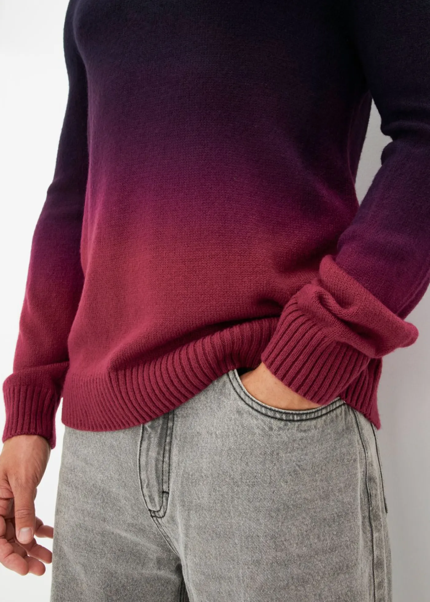 Hombre bonprix bonprix Jersey de punto fino con degradado cromático