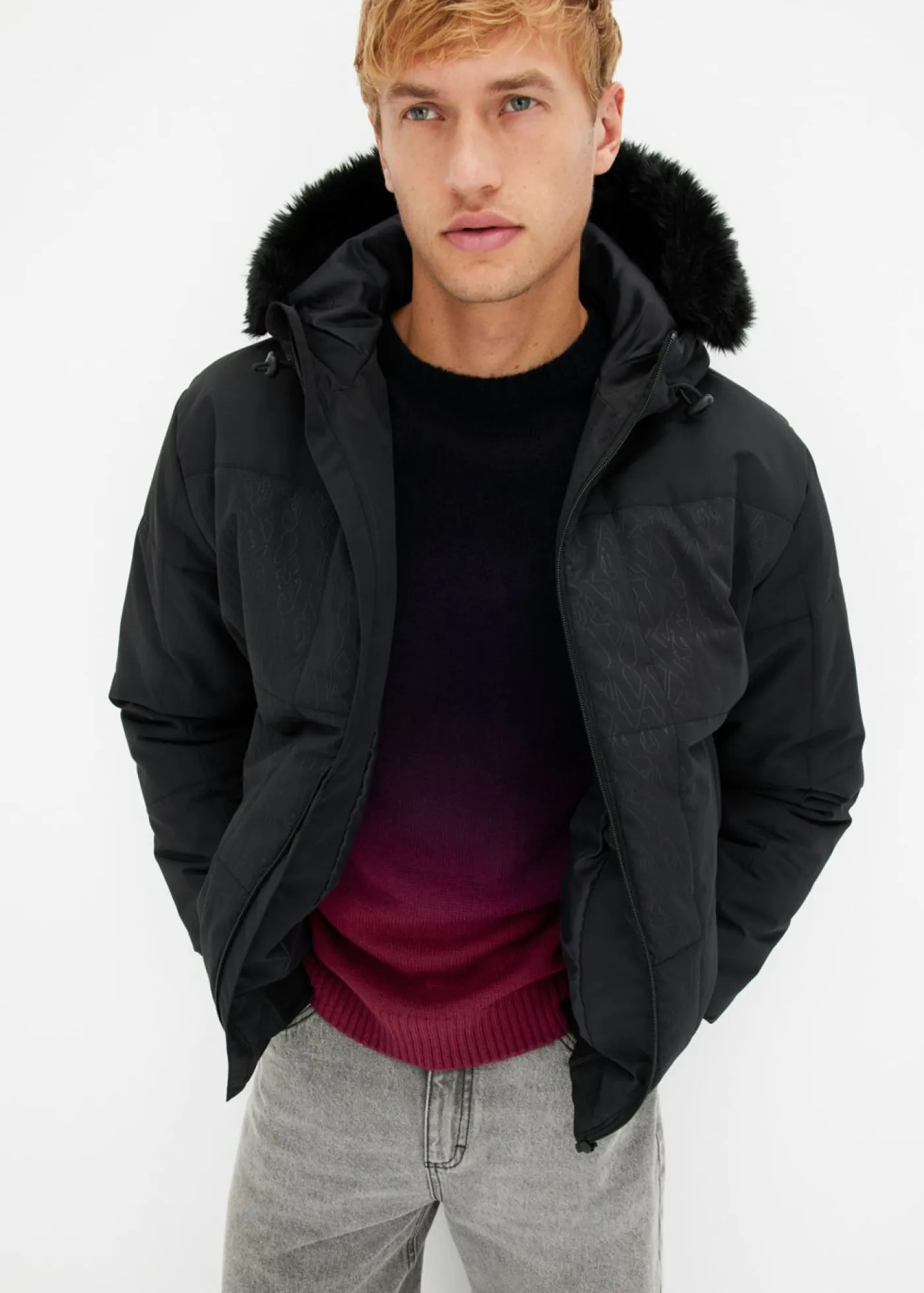 Hombre bonprix bonprix Jersey de punto fino con degradado cromático