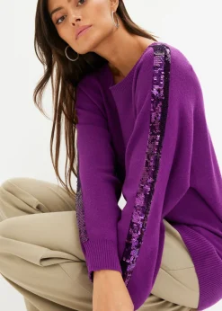 Mujer bonprix bonprix Jersey de punto fino con lentejuelas