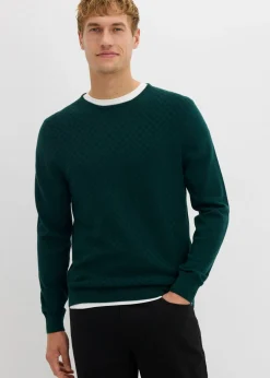 Hombre bonprix bonprix Jersey de punto fino con lana merina de calidad