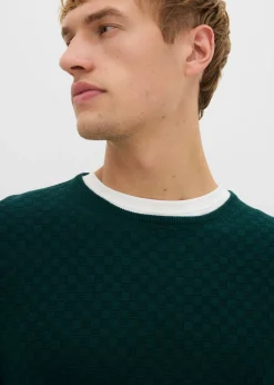 Hombre bonprix bonprix Jersey de punto fino con lana merina de calidad