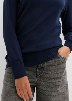 Mujer bonprix bonprix Jersey de punto fino con cuello alto