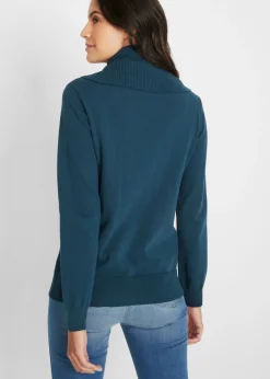 Mujer bonprix bonprix Jersey de punto fino con cuello ancho