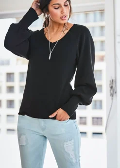 Mujer bonprix bonprix Jersey de punto fino con viscosa sostenible