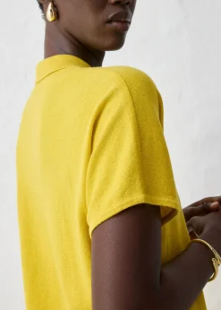 Mujer bonprix bonprix Jersey de punto fino con contenido de seda y cuello tipo polo