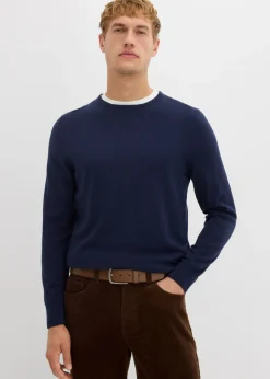 Hombre bonprix bonprix Jersey de punto fino con lana merina de calidad