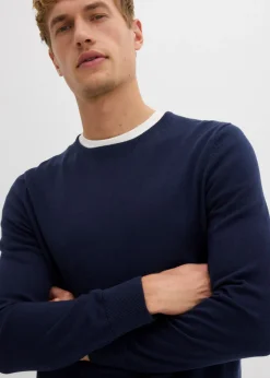 Hombre bonprix bonprix Jersey de punto fino con lana merina de calidad