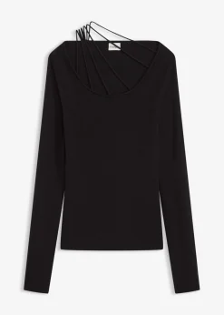 Mujer bonprix bonprix Jersey de punto fino con escote profundo