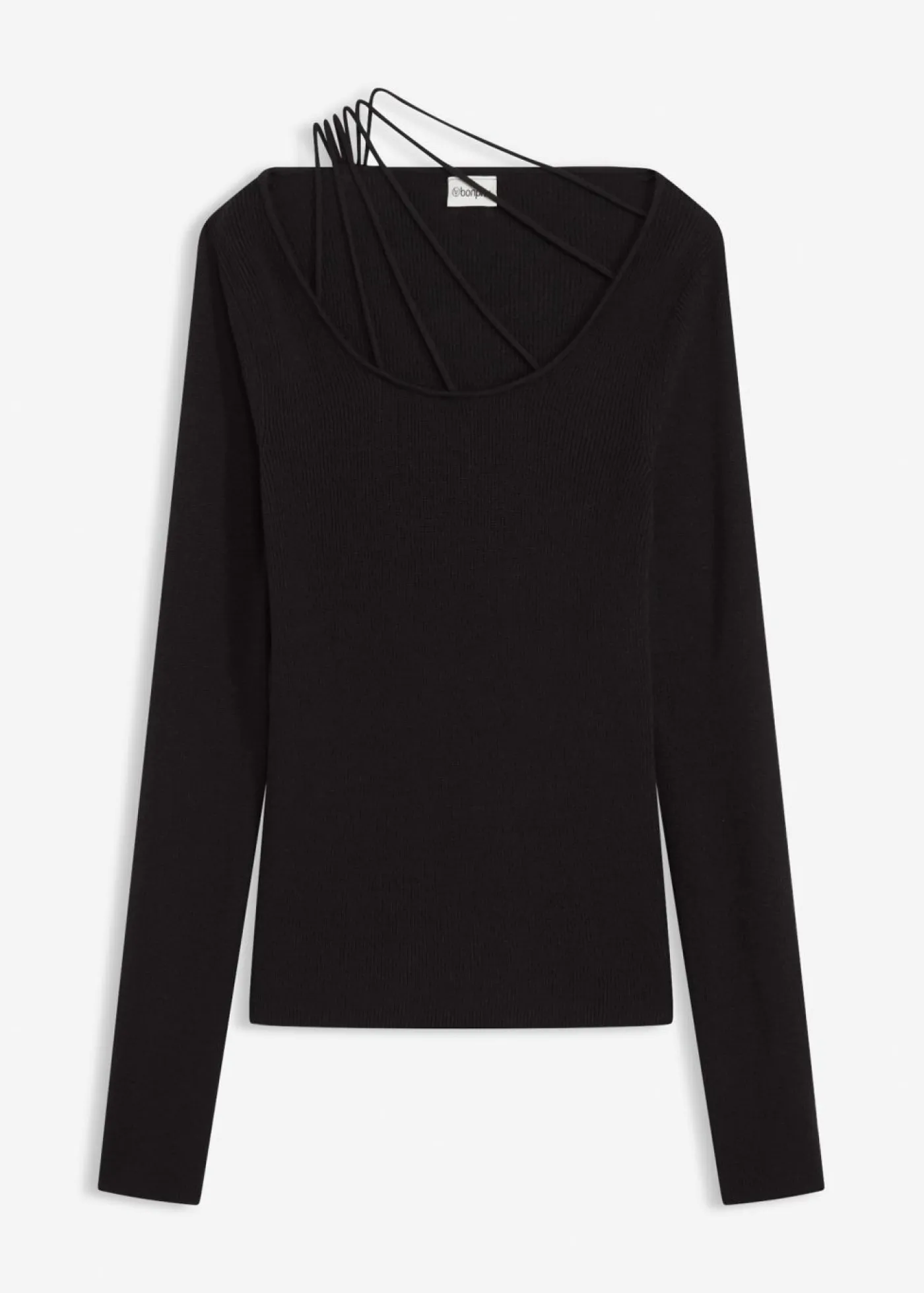 Mujer bonprix bonprix Jersey de punto fino con escote profundo