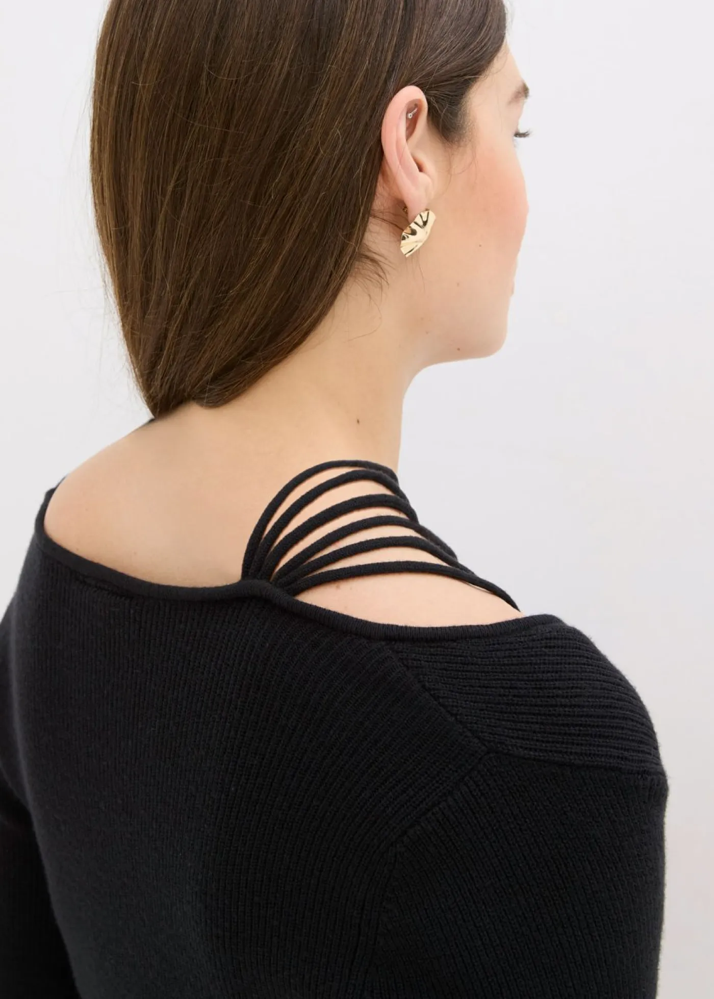 Mujer bonprix bonprix Jersey de punto fino con escote profundo