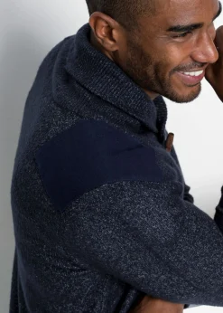 Hombre bonprix bonprix Jersey de punto fino con cuello tipo chal