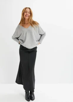 Mujer bonprix bonprix Jersey de punto fino con aplicación de piedras brillantes