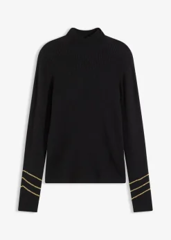 Mujer bonprix bonprix Jersey de punto fino con cadenas doradas