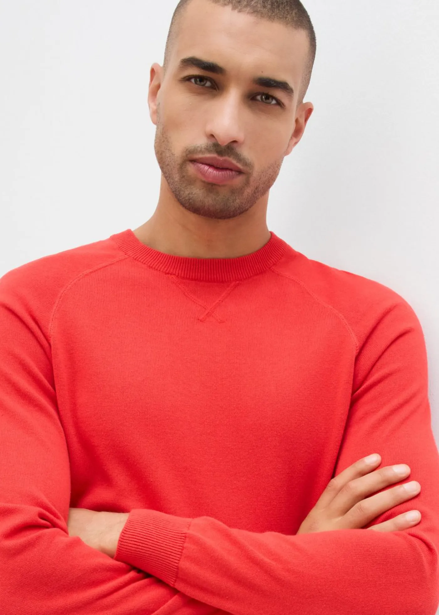 bonprix bonprix Básicos En Rebajas|Jerséis Y Cárdigans>Jersey de punto fino de algodón puro (2 unidades) azul marino+fresa