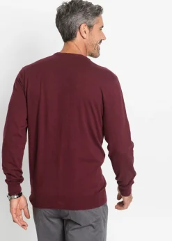 Hombre bonprix bonprix Jersey de punto fino de mezcla de algodón suave