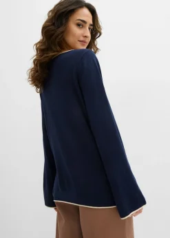 Mujer bonprix bonprix Jersey de punto fino de mezcla de algodón