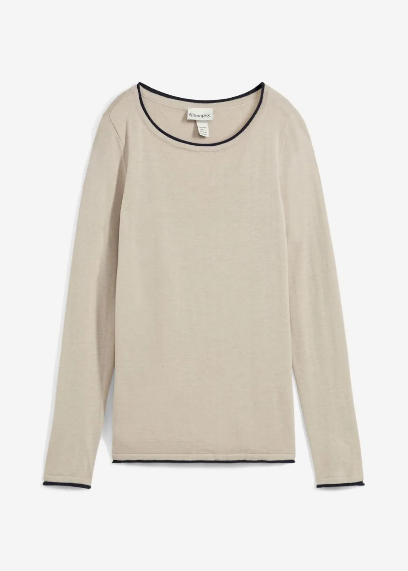 Mujer bonprix bonprix Jersey de punto fino de mezcla de algodón