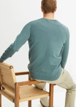 Hombre bonprix bonprix Jersey de punto fino de mezcla de algodón suave