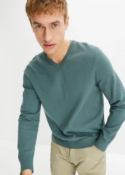 Hombre bonprix bonprix Jersey de punto fino de mezcla de algodón suave