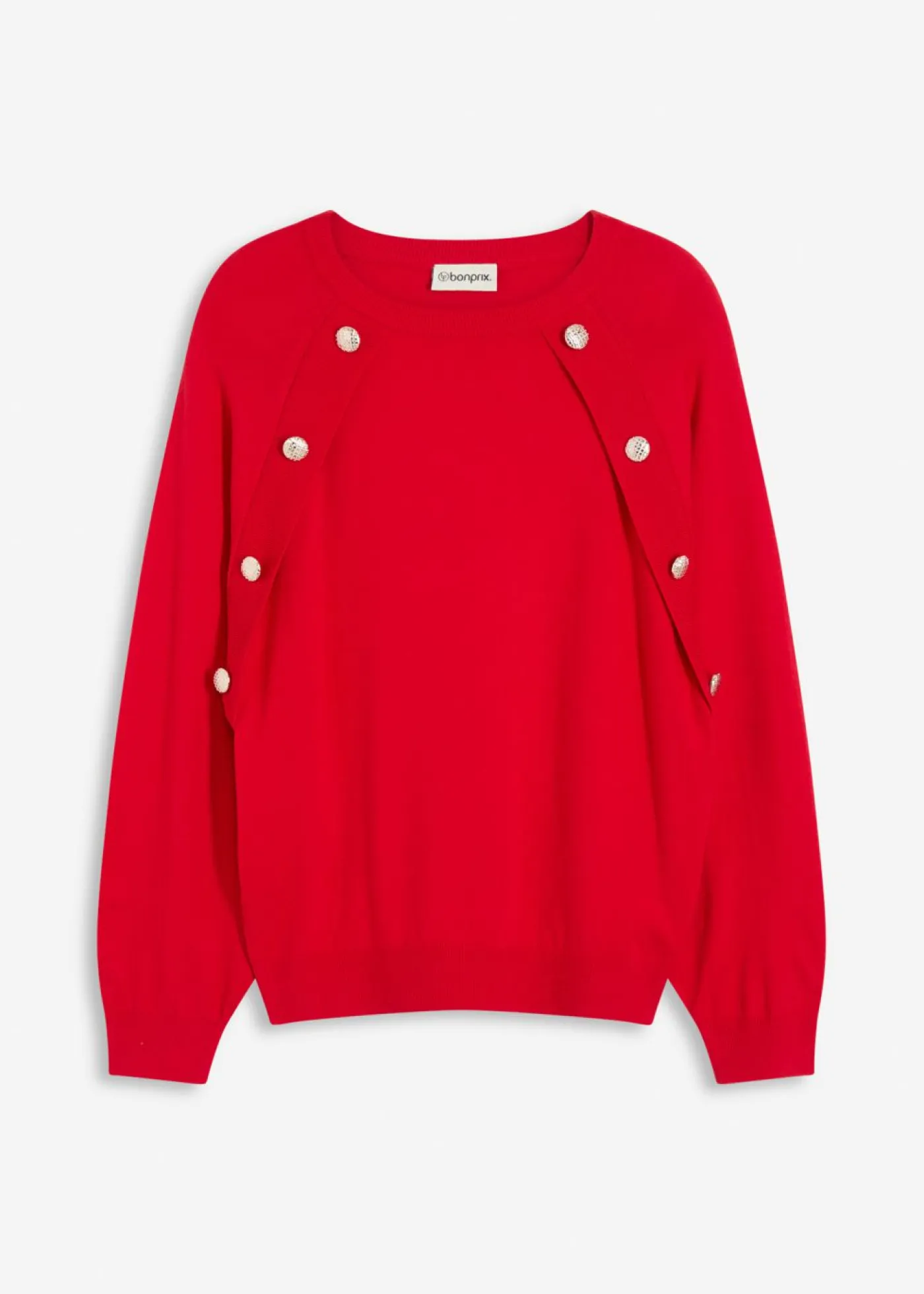 bonprix bonprix Jerséis|Ropa De Punto>Jersey de punto fino de mezcla de viscosa fluida Rojo salsa